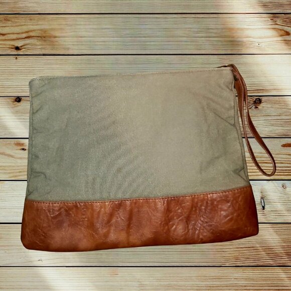 American Eagle Outfitters - Cute Patches - Zipper Clutch Purse Cosmetic Bag - Picture 3 of 4